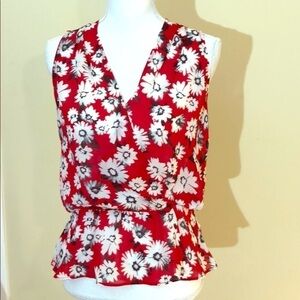 Banana Republic Red Floral Top
